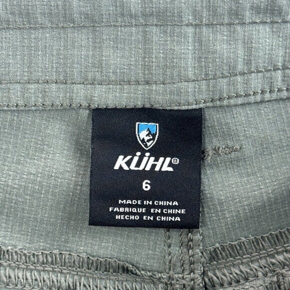 Kuhl Womens Outdoor Hiking Shorts Size 6 Green Low Rise Pockets Drawstring - Picture 8 of 12